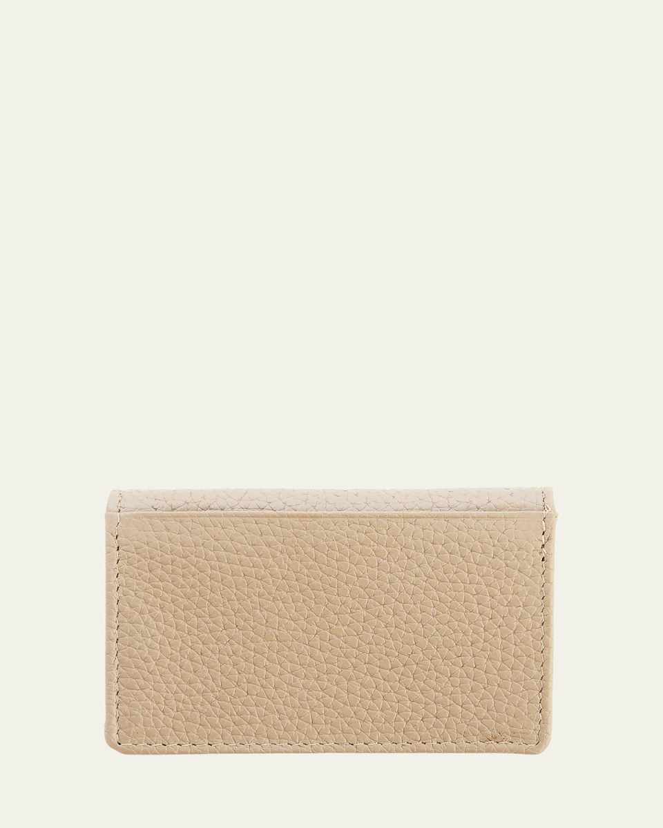 Monogrammed Leather Card Holder Wallet